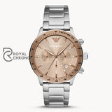 Emporio Armani Men’s Quartz Stainless Steel Beige Dial 43mm Watch AR11352