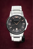 Emporio Armani Mens Quartz Stainless Steel Black Dial 43Mm Watch 11179 Watches