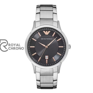 Emporio Armani Mens Quartz Stainless Steel Black Dial 43Mm Watch 11179 Watches