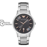 Emporio Armani Men’s Quartz Stainless Steel Black Dial 43mm Watch AR11179