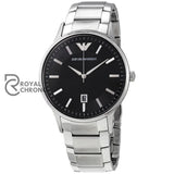 Emporio Armani Mens Quartz Stainless Steel Black Dial 43Mm Watch - Ar11181 Watches