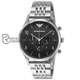 Emporio Armani Mens Quartz Stainless Steel Black Dial 43Mm Watch - Ar1863 Watches