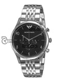 Emporio Armani Mens Quartz Stainless Steel Black Dial 43Mm Watch - Ar1863 Watches