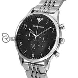 Emporio Armani Mens Quartz Stainless Steel Black Dial 43Mm Watch - Ar1863 Watches