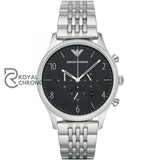 Emporio Armani Mens Quartz Stainless Steel Black Dial 43Mm Watch - Ar1863 Watches