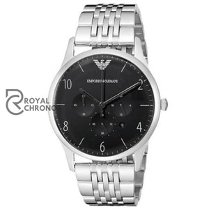 Emporio Armani Mens Quartz Stainless Steel Black Dial 43Mm Watch - Ar1863 Watches