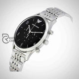 Emporio Armani Mens Quartz Stainless Steel Black Dial 43Mm Watch - Ar1863 Watches