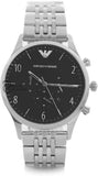 Emporio Armani Mens Quartz Stainless Steel Black Dial 43Mm Watch - Ar1863 Watches