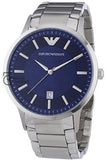 Emporio Armani Mens Quartz Stainless Steel Blue Dial 43Mm Watch 11180 Watches