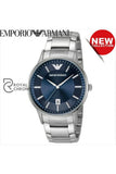 Emporio Armani Mens Quartz Stainless Steel Blue Dial 43Mm Watch 11180 Watches