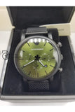 Emporio Armani Mens Quartz Stainless Steel Green Dial 46Mm Watch Ar11470 Watches