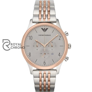 Emporio Armani Mens Quartz Stainless Steel Grey Dial 43Mm Watch Ar1864