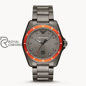 Emporio Armani Mens Quartz Stainless Steel Grey Dial 44Mm Watch Ar11178