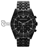 Emporio Armani Mens Tazio Chronograph Watch Black Pvd Ar5989 Watch