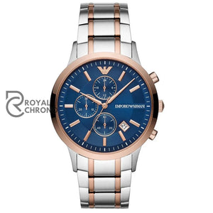 Emporio armani watch luxury chronograph two tone watch