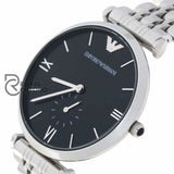 Emporio Armani Stainless Steel Black Dial 40Mm Watch For Men - Ar1676 Watches