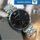 Emporio Armani Stainless Steel Black Dial 40Mm Watch For Men - Ar1676 Watches