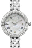 Emporio Armani Womens Analog Stainless Steel White Dial 30Mm Watch Ar11354 Watches