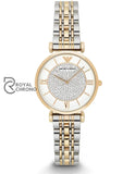 Emporio Armani Womens Analog Two Tone Stainless Steel White Dial 32Mm Watch Ar8031 Watch