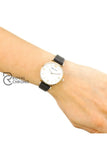 Emporio Armani Womens Quartz Black Leather Strap Mother Of Pearl Dial 32Mm Watch Ar1910 Watches