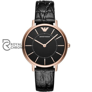 Emporio Armani Womens Quartz Leather Strap Black Dial 32Mm Watch Ar11064 Watches