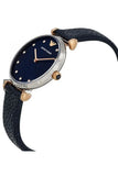 Emporio Armani Womens Quartz Leather Strap Blue Dial 33Mm Watch Ar1989 Watches