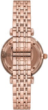 Emporio Armani Womens Quartz Rose Gold Stainless Steel Silver Dial 32Mm Watch - Ar11446 Watches