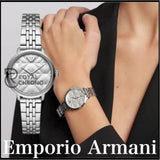 Emporio Armani Womens Quartz Stainless Steel Silver Dial 32Mm Watch 11213 Watches