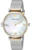 Emporio Armani Womens Stainless Steel Two-Hand Dress Watch Ar-2068-H Watches