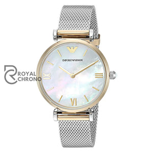 Emporio Armani Womens Stainless Steel Two-Hand Dress Watch Ar-2068-H Watches