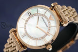 Emporio Armani Womens Two-Hand Rose Gold-Tone Stainless Steel Watch Ar1909