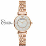 Emporio Armani Women's Two-Hand Rose Gold-Tone Stainless Steel Watch AR1909