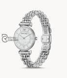 Emporio Armani Womens Two-Hand Silver Watch Ar1908