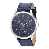 Tommy Hilfiger Men’s Quartz Leather Strap Blue Dial 44mm Watch 1710387