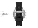 Fossil Bannon Multifunction Black Silicone Strap Dial Chronograph Quartz Watch For Gents Bq2494