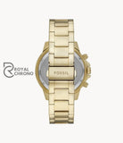 Fossil Bannon Multifunction Gold Stainless Steel Green Dial Chronograph Quartz Watch For Gents