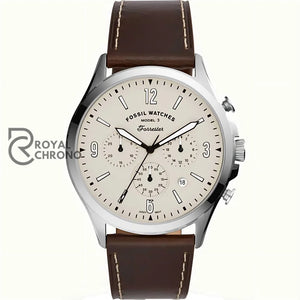 Fossil Mens Leather Strap Fs5696 Watch