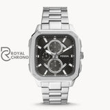 Fossil Men’s Quartz Silver Stainless Steel Black Dial 42mm Watch BQ2655