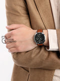 Fossil Neutra Amber Leather Strap Gray Dial Chronograph Quartz Watch For Gents Fs5512 Watch