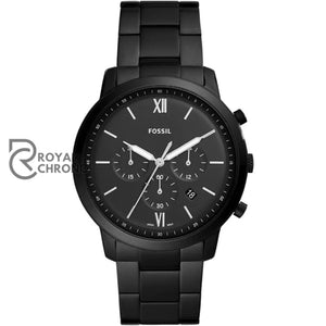 Fossil Neutra Black Stainless Steel Dial Chronograph Quartz Watch For Gents Fs5474 Watch