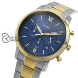 Fossil Neutra Two-Tone Stainless Steel Blue Dial Chronograph Quartz Watch For Gents Fs5706 Watch