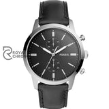 Fossil Townsman Chronograph Black Leather Watch FS5396