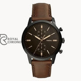 Fossil Townsman Chronograph Brown Satin Dial Mens Watch Fs5437 Watch