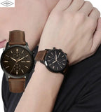 Fossil Townsman Chronograph Brown Satin Dial Mens Watch Fs5437 Watch