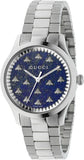 Gucci G-Timeless Quartz Blue Dial Stainless Steel Ladies Watch YA1265043