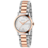 Gucci Women’s Swiss Made Quartz Stainless Steel Silver Dial 27mm Watch YA126564