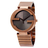 GUCCI Interlocking XL Brown Dial PVD Men's Watch Item No. YA133211