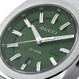 Gucci Men’s Swiss Made Quartz Stainless Steel Green Dial 40mm Watch YA142313