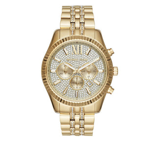 Michael Kors Men’s Stainless Steel Gold Dial 44mm Watch MK8579