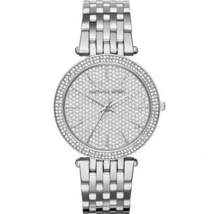 Michael Kors Darci Ladies Silver Crystal Watch MK3437